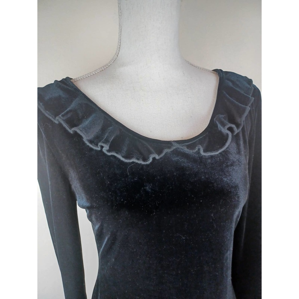 Long Black Velvet Dress - Picture 2 of 5